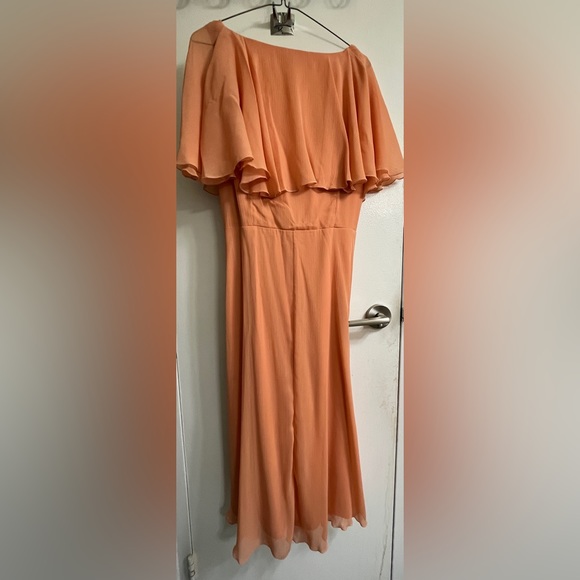 ASOS Dresses | ASOS CURVE cape back dipped hem midi dress - Picture 7 of 7